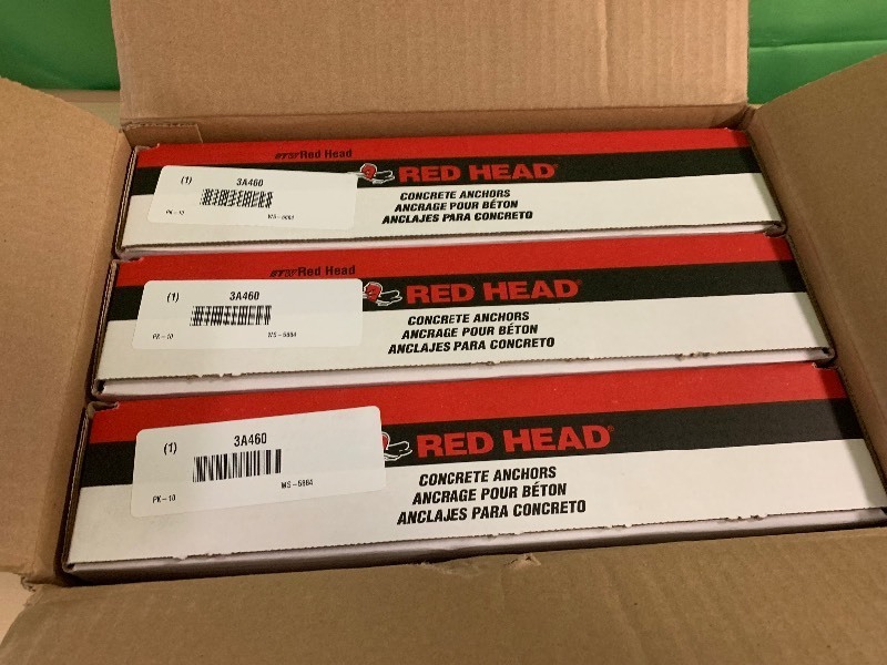 lot 190 image: Red Head Concrete Anchors 3A460