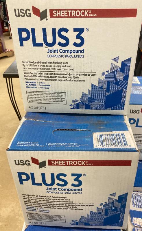 lot 196 image: 2 Packages of SHEETROCK Brand Plus 3 Gallon(s) 24-hours Set Time Premixed Lightweight Drywall Joint Compound