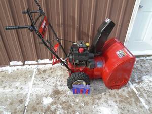 Yard Machine 522 snow blower. Used condition. Tested & works. As shown.