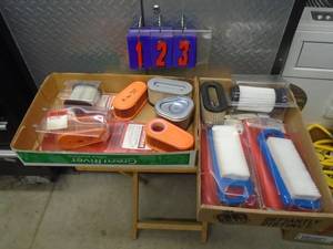 Qty of 2 flats small engine air cleaners. As shown.