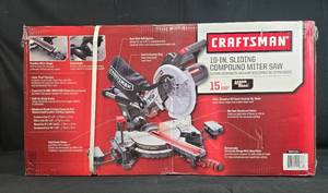 lot 5 image: Craftsman 10-Inch Sliding Compound Miter Saw with Laser Trac 15 Amp