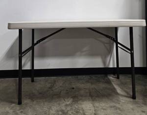 lot 11 image: Lifetime Folding Table 48 x 24 with Steel Frame