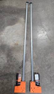 lot 48 image: Pair of Jorgensen 90 Degree Parallel Steel Bar Clamps 72 inch