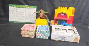 lot 56 image: Kids Educational and Play Set with Handwriting Board, Toys, and Baby Monitor