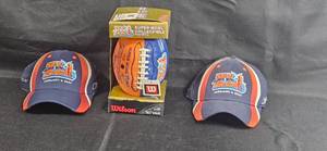 lot 74 image: Super Bowl XLI Collectible Set 2 Hats & Mini Football