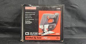 lot 78 image: Craftsman 19.2-Volt Cordless Orbital Jig Saw with Laser Trac - in orig box