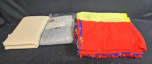 lot 153 image: Bundle of 4 IKEA Throw Blankets and Cushion Covers