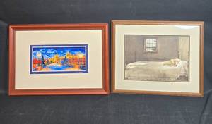 lot 160A image: Set of 2 Framed Art Prints - Vittoria Francisco and Scenic Design