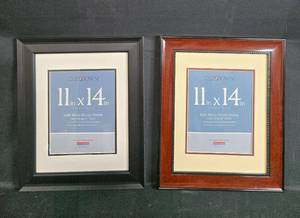 lot 161 image: Set of 2 Old Town 11x14 Wood Picture Frames with Designer Finish