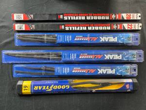 lot 167 image: Set of 6 Car Wiper Blades and Rubber Refills