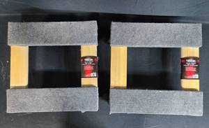 lot 175 image: Set of 2 Ironton 1000-Lb Carpeted Movers Dolly 16x16 Inch