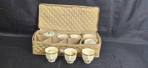 lot 103 image: Lenox Urban Lights American Home Fine China Tea Cups Set with Storage Case