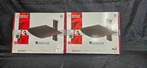 lot 118 image: Set of 2 Barkan Elegant AV Glass Shelves