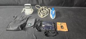 lot 140 image: Electronic Label Printer, Handheld Steamer, and Accessories