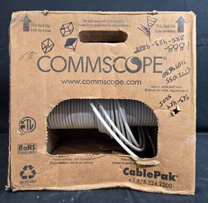 lot 211 image: CommScope CablePak with Spool of Coaxial Cable