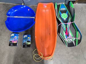 lot 221 image: Set of 3 Snow Sleds with Sno Play Speed Rider