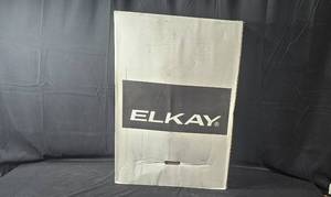 lot 258 image: Elkay Megquion Offset Stainless Steel Kitchen Sink Kit - new in orig box