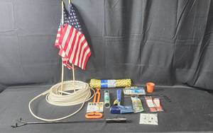 lot 260 image: Collection of Tools and American Flags with Mixing Tray