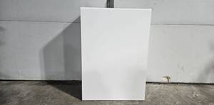 lot 277 image: White Wall-Mounted Storage Cabinet with Adjustable Shelves