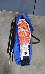 lot 279 image: Primed Portable Soccer Goal with Net and Carrying Bag - all pieces unverified