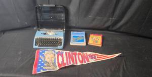 lot 283 image: Vintage Brother Charger 11 Typewriter with Clinton 92 Memorabilia