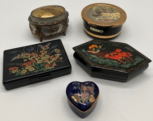 Asian Flair Trinket Boxes Lot of 5
