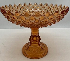 Westmoreland Sawtooth Golden Sunset Compote Footed Bowl