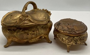 Brass Gilded Trinket Boxes