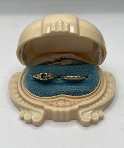 Celluloid Ring Case w 14k Wedding Set