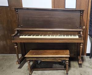 Harrison Upright Piano with Matching Bench