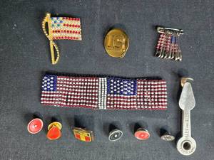 lot 57 image: Collection of Patriotic Jewelry and Accessories