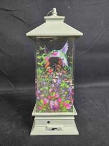 lot 76 image: Decorative Lantern with Hummingbird and Floral Design