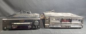 lot 86 image: Used Sony AudioVideo Control Center and Technics Stereo Double Cassette Deck untested