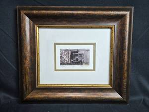 lot 158 image: Framed Hand Signed Lithograph Still Runs by Gerald Lubeck