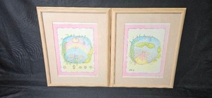 lot 133 image: Pair of Framed Signed Fairy Artwork Prints