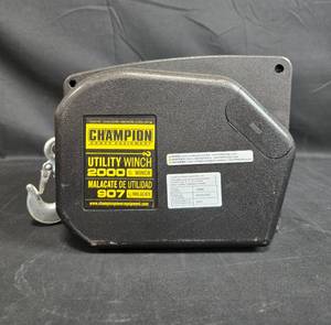 lot 159A image: Champion Power Equipment Utility Winch 2000 lb Load Capacity