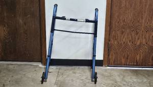 lot 210 image: Used Folding Walker with Wheels for Mobility Support