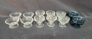 lot 249 image: Set of Vintage Glass Dessert Cups and Bowls