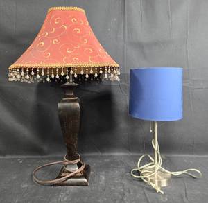 lot 295 image: Pair of Unique Table Lamps with Distinctive Designs