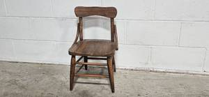 lot 229 image: Antique Wooden Side Chair