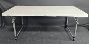 lot 300 image: Lifetime Foldable Table with Adjustable Height