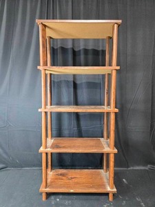 lot 8A image: Wooden 5-Tier Bookshelf with Open Design