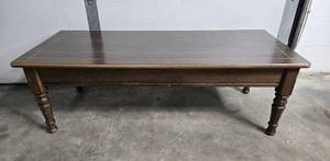 lot 339 image: Wooden Coffee Table with Turned Legs