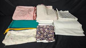 lot 356 image: Assorted Lot of Fabric Pieces for Sewing and Crafts