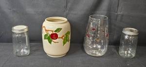 lot 372 image: Collection of Mason Jars and Decorative Vases