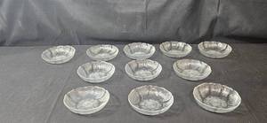 lot 402 image: Set of Floral Design Glass Bowls
