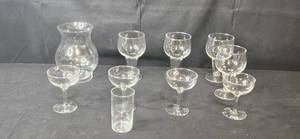 lot 416 image: Set of Mixed Glassware Including Goblets and Pitcher