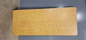 lot 432 image: Foldable Rectangle Table with Woodgrain Top