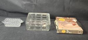 lot 445 image: Collection of Glass Baking Dishes and Oven Safe Pie Plate