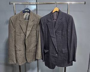 lot 455 image: Mens Suit Jackets - Set of 2 Gray and Black in Size 44 and 48